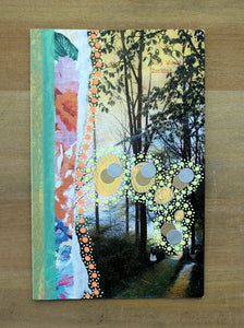 Floral Pastel Art Collage On Vintage Natural Landscape Postcard Illustration - Naomi Vona Art