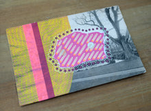 将图片加载到图库查看器，Yellow Red Art Collage On Retro Postcard - Naomi Vona Art
