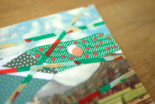 Charger l&#39;image dans la galerie, Green Red Mixed Media Art Collage On Retro Postcard Illustration - Naomi Vona Art

