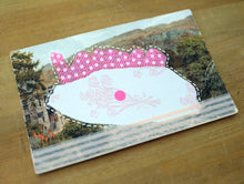 将图片加载到图库查看器，Pink Romantic Style Collage Art On Vintage Rural Landscape Postcard - Naomi Vona Art
