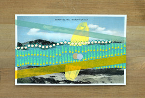 Vintage Burgh Island Mixed Media Art Collage - Naomi Vona Art