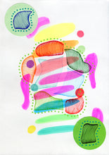 Carica l&#39;immagine nel visualizzatore di Gallery, Underwater Inspired Abstract Neon Art Collage - Naomi Vona Art
