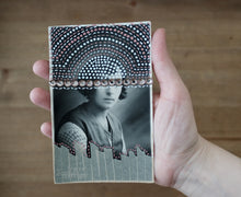 画像をギャラリービューアに読み込む, Brown, Beige And White Collage On Vintage Woman Studio Photography - Naomi Vona Art

