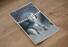 Load image into Gallery viewer, Brown, Beige And White Collage On Vintage Woman Studio Photography - Naomi Vona Art
