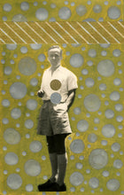 Carica l&#39;immagine nel visualizzatore di Gallery, Silver And Gold Art Collage On Vintage Man Portrait - Naomi Vona Art
