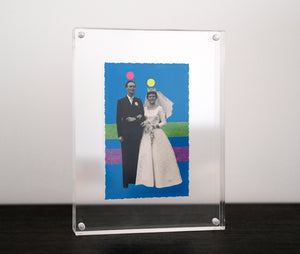 Vintage Wedding Couple Art Collage - Naomi Vona Art