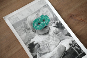 Vintage Masked Baby Portrait Photo Art - Naomi Vona Art
