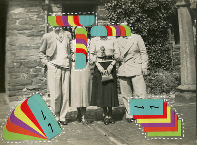 Altered Vintage Group Shot Art Collage - Naomi Vona Art