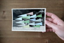 将图片加载到图库查看器，Abstract Paper Collage Composition On Vintage Photo - Naomi Vona Art
