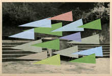 Cargar imagen en el visor de la galería, Abstract Paper Collage Composition On Vintage Photo - Naomi Vona Art
