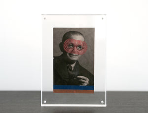 Vintage Man With Pipe Art Collage - Naomi Vona Art