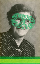 Carica l&#39;immagine nel visualizzatore di Gallery, Retro Smiling Masked Woman Art Collage - Naomi Vona Art
