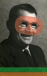 Vintage Man With Glasses Art Collage - Naomi Vona Art