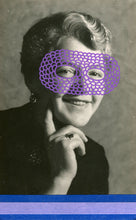 Load image into Gallery viewer, Vintage Happy Masked Woman Art Collage - Naomi Vona Art
