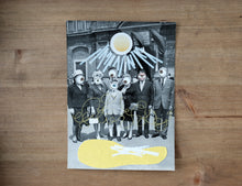 Cargar imagen en el visor de la galería, Surreal Yellow And White Art Collage On Vintage Portrait - Naomi Vona Art
