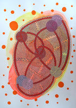 将图片加载到图库查看器，Red Orange Yellow Abstract Collage Composition - Naomi Vona Art
