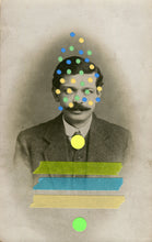 Cargar imagen en el visor de la galería, Vintage Man With Moustache Photography Altered By Hand - Naomi Vona Art
