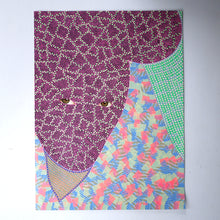 Carica l&#39;immagine nel visualizzatore di Gallery, Altered Portrait Collage Decorated With Pens And Washi Tape - Naomi Vona Art
