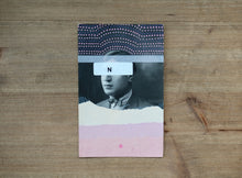 Cargar imagen en el visor de la galería, Pink Paper Collage Art On Vintage Photo - Naomi Vona Art
