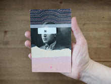 Cargar imagen en el visor de la galería, Pink Paper Collage Art On Vintage Photo - Naomi Vona Art
