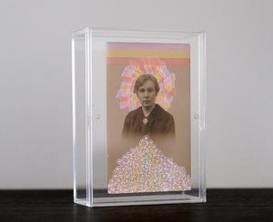 Pastel Colours Art Collage On Vintage Woman Portrait - Naomi Vona Art