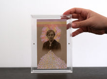 Charger l&#39;image dans la galerie, Pastel Colours Art Collage On Vintage Woman Portrait - Naomi Vona Art
