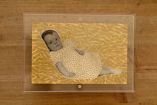 Cargar imagen en el visor de la galería, Golden Art Collage Over A Vintage Baby Portrait Photo - Naomi Vona Art
