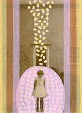 Carica l&#39;immagine nel visualizzatore di Gallery, Pastel Pink And Beige Art Collage On Vintage Baby Girl Portrait - Naomi Vona Art
