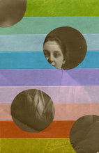 Carica l&#39;immagine nel visualizzatore di Gallery, Washi Tape Collage On Vintage Woman Portrait - Naomi Vona Art
