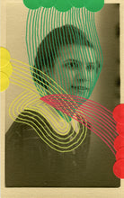 Cargar imagen en el visor de la galería, Green Yellow And Red Abstract Composition On Vintage Woman Portrait Photo - Naomi Vona Art
