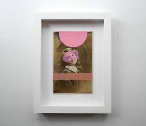 Smiling Girl Collage Art Framed - Naomi Vona Art