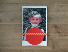 Load image into Gallery viewer, Vintage Red Masked Girl Portrait Art Collage - Naomi Vona Art
