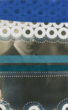 Load image into Gallery viewer, Blue White Collage Art On Vintage Man Portrait - Naomi Vona Art
