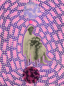 Vintage Bride Altered Photo Art Collage - Naomi Vona Art
