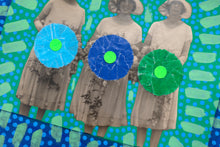 Load image into Gallery viewer, Vintage Bridesmaids Photo Altered With Handmade Techniques - Naomi Vona Art
