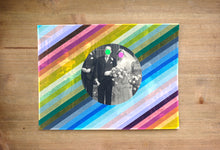 Load image into Gallery viewer, Vintage Wedding Couple Portrait Photography Altered With Washi Tape - Naomi Vona Art

