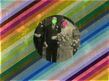 Cargar imagen en el visor de la galería, Vintage Wedding Couple Portrait Photography Altered With Washi Tape - Naomi Vona Art

