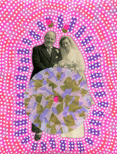 Load image into Gallery viewer, Happy Smiling Vintage Wedding Couple Photo Art Collage - Naomi Vona Art
