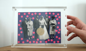Vintage Wedding Group Portrait Art Collage - Naomi Vona Art