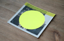 Load image into Gallery viewer, Neon Yellow Abstract Collage Art On Vintage Photo - Naomi Vona Art
