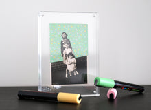 将图片加载到图库查看器，Vintage Sisters Portrait Photo Altered With Pens - Naomi Vona Art
