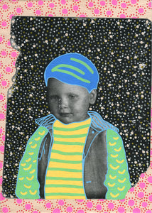 Vintage Baby Boy Art On Canvas - Naomi Vona Art