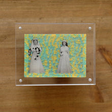 Carica l&#39;immagine nel visualizzatore di Gallery, Wedding Art Collage On Vintage Photo, Bride To Be Gift - Naomi Vona Art
