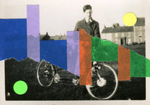 Cargar imagen en el visor de la galería, Bicycle Art Collage On Vintage Altered Photography - Naomi Vona Art
