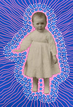Carica l&#39;immagine nel visualizzatore di Gallery, Electric Blue Vintage Fine Art Print, Retro Poster Art Collage - Naomi Vona Art
