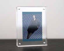 Cargar imagen en el visor de la galería, Purple Art Collage On Smiling Woman Vintage Portrait - Naomi Vona Art
