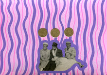 Cargar imagen en el visor de la galería, Pink And Purple Art Collage On Vintage Women Portrait - Naomi Vona Art
