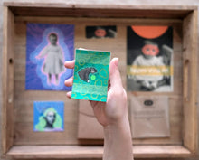 Cargar imagen en el visor de la galería, Green Aceo Original Art Collage On Retro Man Photo Outdoors - Naomi Vona Art
