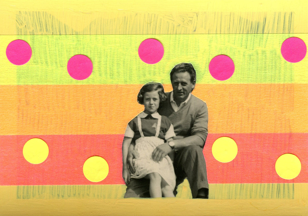 Father And Daughter Art Image Altered With Pens - Naomi Vona Art