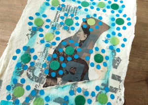 Affordable Mixed Media Art Collage On Cotton Rag Paper - Naomi Vona Art